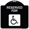 Signmission Designer Series-Graphic Handicapped Reserved Black & White Heavy-Gauge Alum, 18" x 18", BW-1818-9973 A-DES-BW-1818-9973 - alternate 1